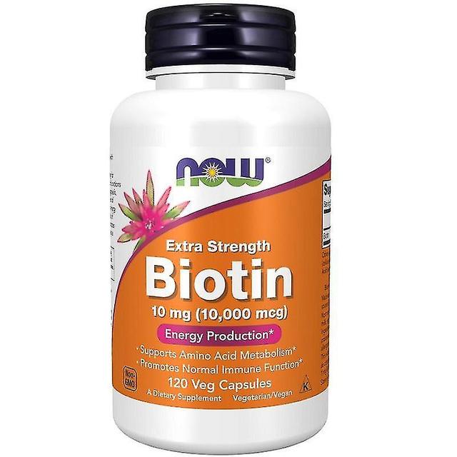 NOW Foods Biotin 10mg Extra Strength Capsules 120 - MXBC on Productcaster.