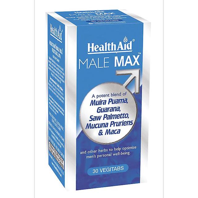 Health Aid Ayuda de salud Hombre Max (Ginseng coreano, Ashwagandha ++), 30 tabletas on Productcaster.