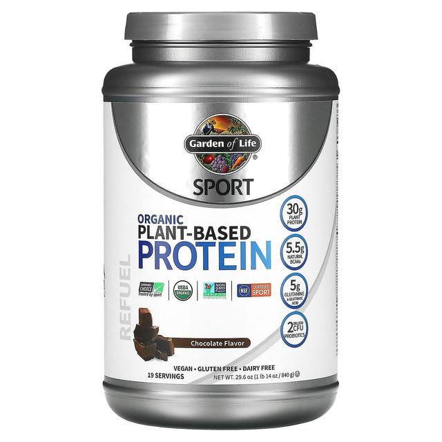 Garden of Life, Sport, Organic Plant-Based Protein, Refuel, Chocolate Flavor, 29.6 oz (840 g) on Productcaster.