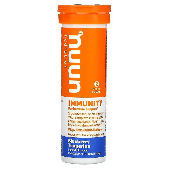 Nuun, Hydration, Immunity, Effervescent Immunity Supplement, Blueberry Tangerine, 10 Tablets on Productcaster.