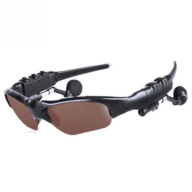 Bluetooth-compatible Sunglasses Sport Earphone Portable Noise Reduction Earphone For Fitness Jogging Brown on Productcaster.