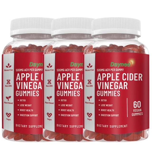 60ct Apple Cider Vinegar Gummies voor natuurlijk gewichtsverlies, boost metabolisme, en ondersteuning van de spijsvertering gezondheid 3PCS on Productcaster.