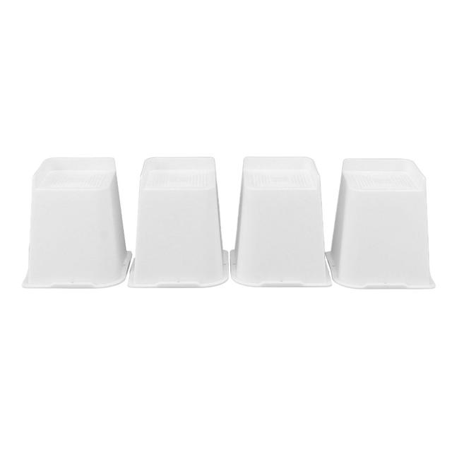 4 Pcs Furniture Risers 6 Inch Raise Trapezoid L Shape Top Anti Slip Bed Sofa Risers Furniture Leg Extender on Productcaster.