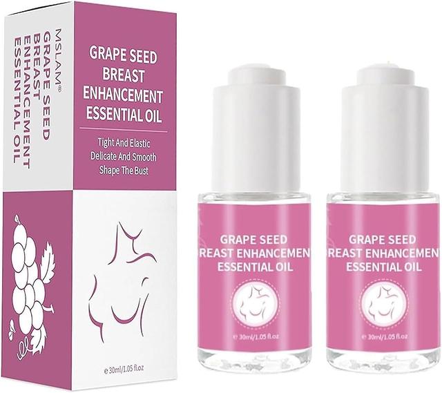 Breast Shaping Essential Oil, 30ml Grape Seed Enhancement Breast Plumping Massage Oil, Strengthens Skin Elasticity& Firmness 2 pcs on Productcaster.