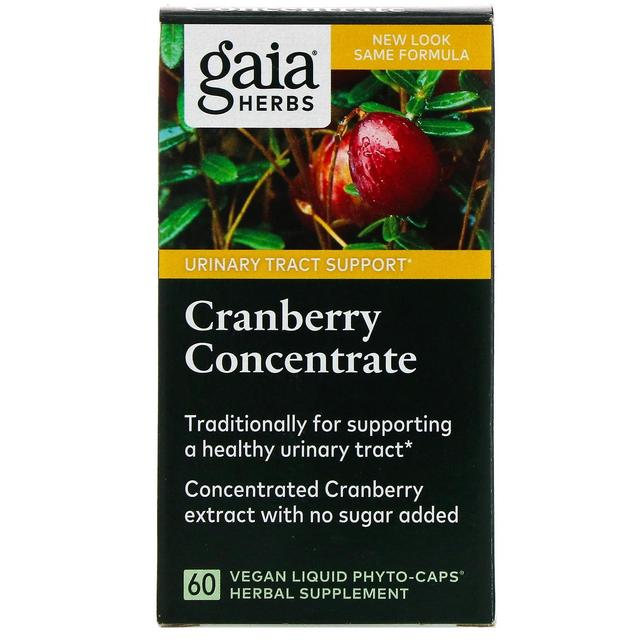 Gaia Herbs, Cranberry Concentrate, 60 Vegan Liquid Phyto-Caps on Productcaster.