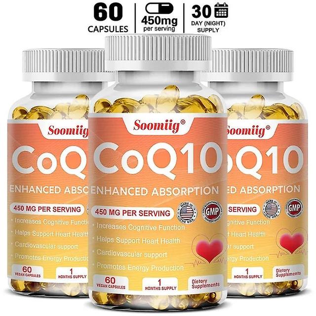 Sofirn Soomig Koenzym Q10 Suplement Aktywny Przeciwutleniacz Energia Zdrowie Wsparcie Odporności 120 Kapsułek BEZ GMO 60 count-3 bottle on Productcaster.