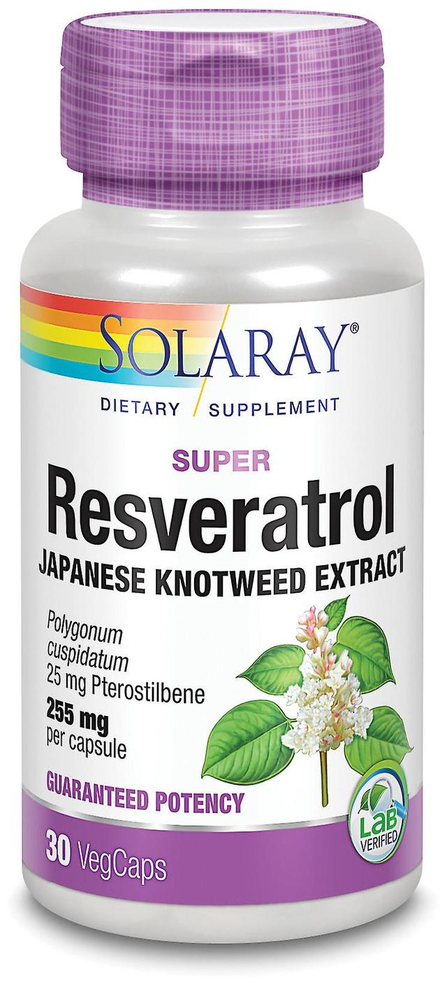 Solaray Super Resveratrol 250 mg 30 Vegetable Capsules on Productcaster.