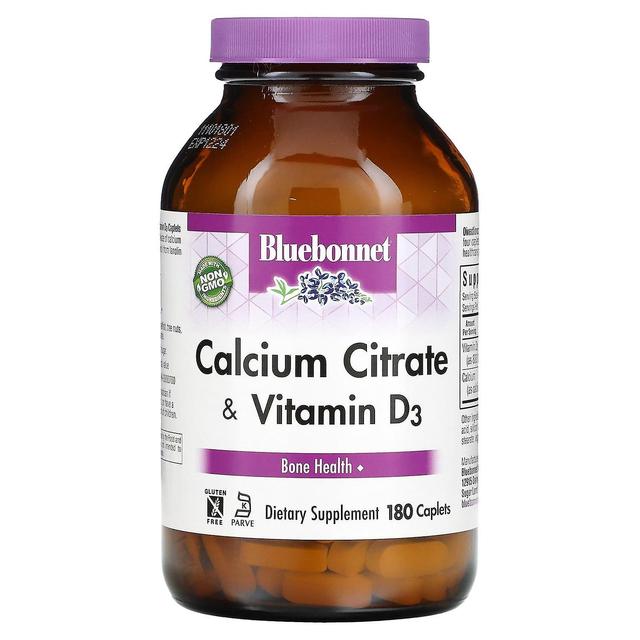 Bluebonnet Nutrition, Kalciumcitrat & Vitamin D3, 180 Caplets on Productcaster.