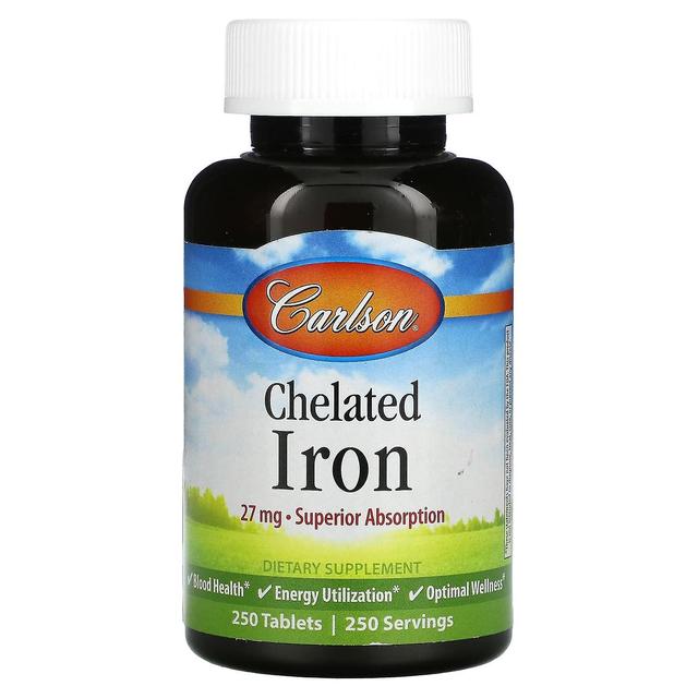 Carlson, Chelated Iron, 27 mg, 250 Tablets on Productcaster.