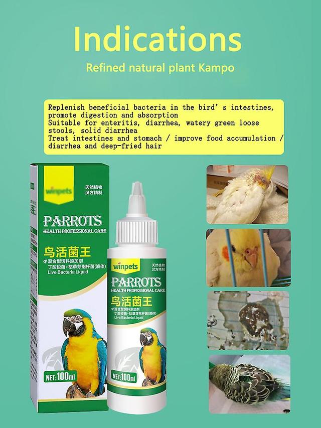 Visgaler Parrot Bird Uses Probiotic Liquid To Loosen Green Stools To Regulate Intestinal And Gastrointestinal Dyspepsia 100ml on Productcaster.