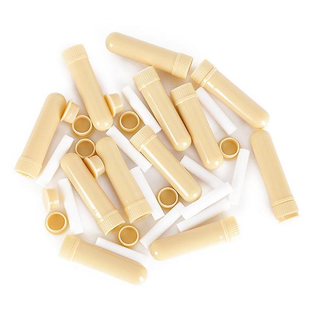 unbrand 12pcs Essential Oil Blank Nasal Inhaler Tubes Muti Color Blank Nasal Containers Apricot on Productcaster.