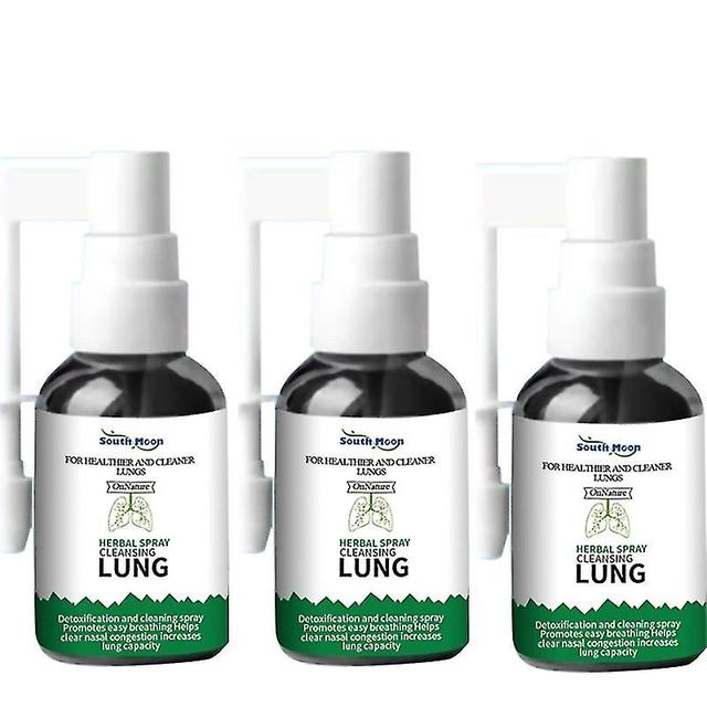 3x Herbal Lung Cleanse Mist Powerful Lung Support, Cleanse & Breathe Herbal Mist Health Care Herbal Lung Cleanse Spray on Productcaster.