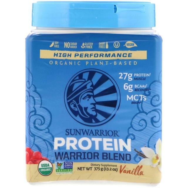 Sunwarrior, Warrior Blend Protein, Organic Plant-Based, Vanilla, 13.2 oz (375 g) on Productcaster.