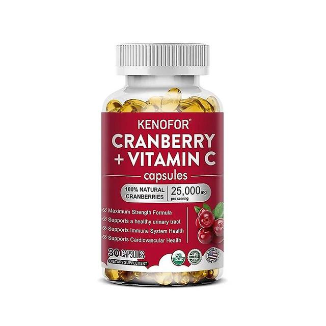 Vorallme KENOFOR-Cranberry + Vitamin C 25.000 mg pro Portion, unterstützt die Gesundheit der Harnwege, der Haut, hilft bei der Verdauung und erhöht... on Productcaster.