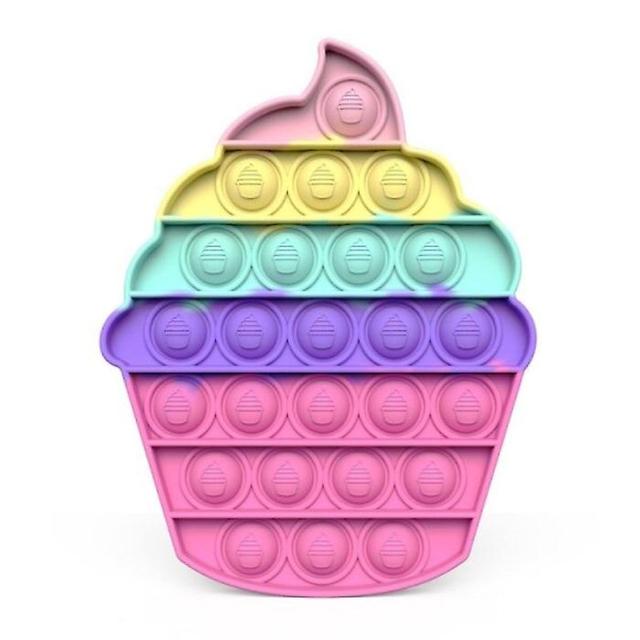 Stuff Certified Stuff Certified Pop It - Fidget Anti Stress Toy Bubble Toy Silicone Ice Cream Rainbow on Productcaster.