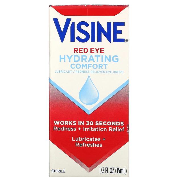 Visine, Red Eye Hydrating Comfort, Krople do oczu Lubricant/Redness Reliever Eye Drops, 1/2 fl oz (15 ml) on Productcaster.