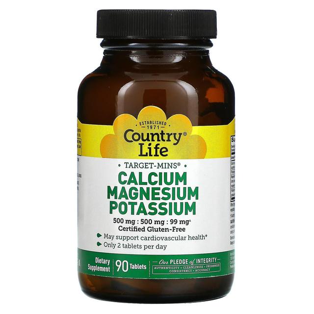 Country Life, Target-Mins, Kalzium Magnesium Kalium, 90 Tabletten on Productcaster.