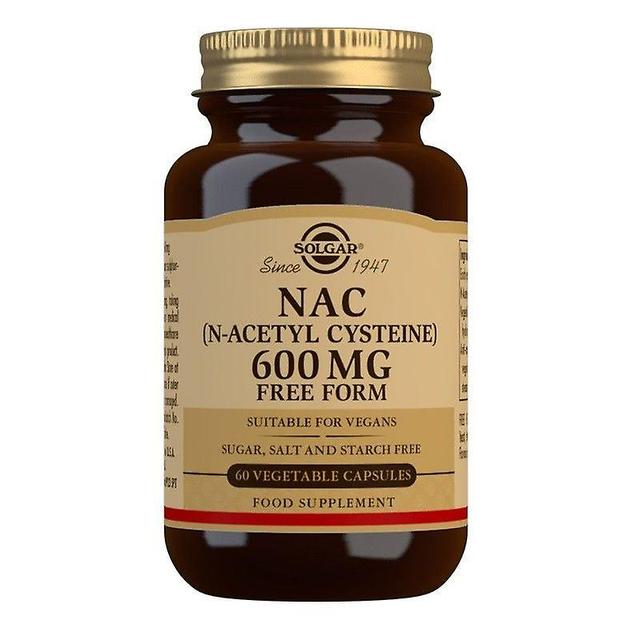 Solgar NAC (N-Acetyl-L-Cysteine) 600mg Vegicaps 60 (12556063) on Productcaster.