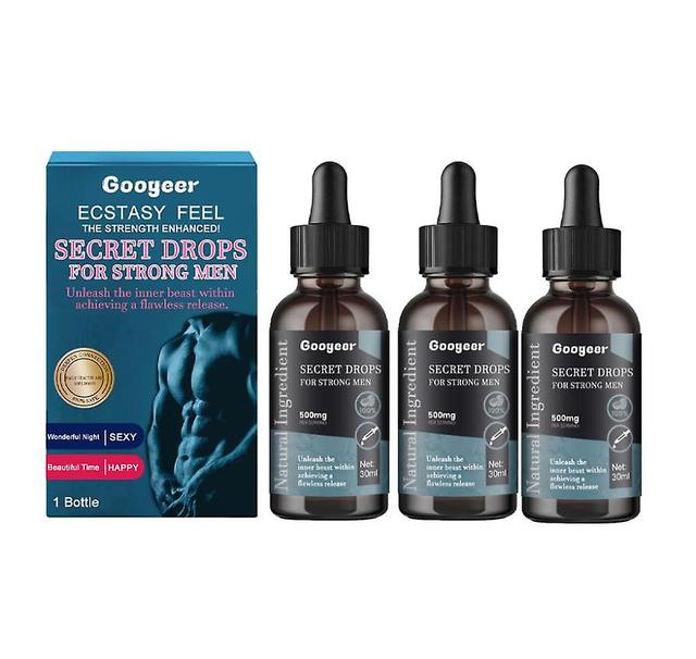 Googeer Secret Male Strength Drops Relieve Anxiety, Relax Body And Mind, Increase Vitality, Body Strengthening Drops 3PCS on Productcaster.