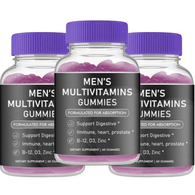 Veganskt immunstöd multivitamintillskott med vitamin A, C, D3, E, B6, B12 för energistöd Multivitamin för män 3PCS on Productcaster.