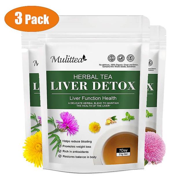 Visgaler 7 Day Liver Detox Tea Sliming Liver Colon Cleanse For Promote Metabolism Increase Immunity Whitening Skin Healthy Diet 3 pack 14day on Productcaster.