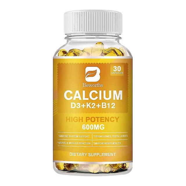 Guoguo Calcium Capsule Plus 1000 Iu Vitamin D3& K2& B12 Vitamins For Immune & Teeth & Bone Health Support For Men And Women 30 pcs on Productcaster.