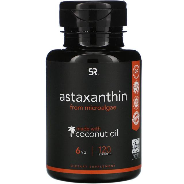 Sports Research Idrottsforskning, Astaxantin med kokosolja, 6 mg, 120 Softgels on Productcaster.