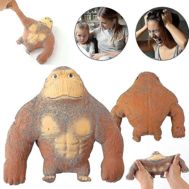 Creative New Brown Monkey Toy Tpr Stretch Gorilla Toy Squeeze Toy For Kids Adult Stress Relief,100% Brand New 12*12 on Productcaster.