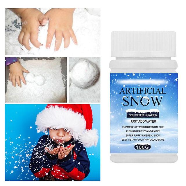 Sslzw Instant Fake Snow Powder Expand 100 Time Coagulante di neve artificiale Aggiungi acqua 50g 100g on Productcaster.