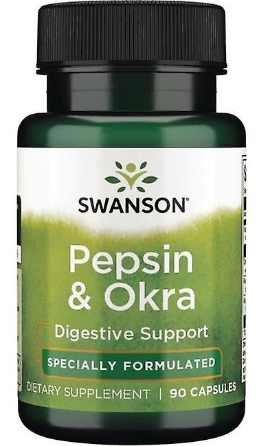 Swanson Okra Pepsin 90 Capsules on Productcaster.