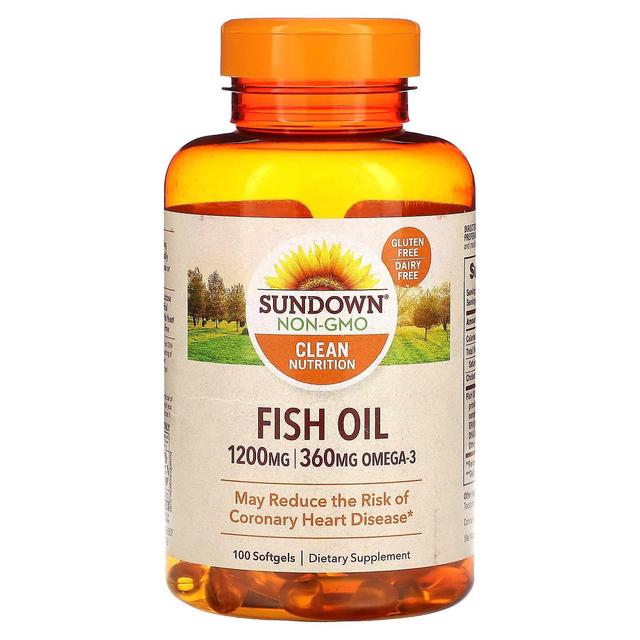 Sundown Naturals, Fiskeolie, 600 mg, 100 Softgels on Productcaster.