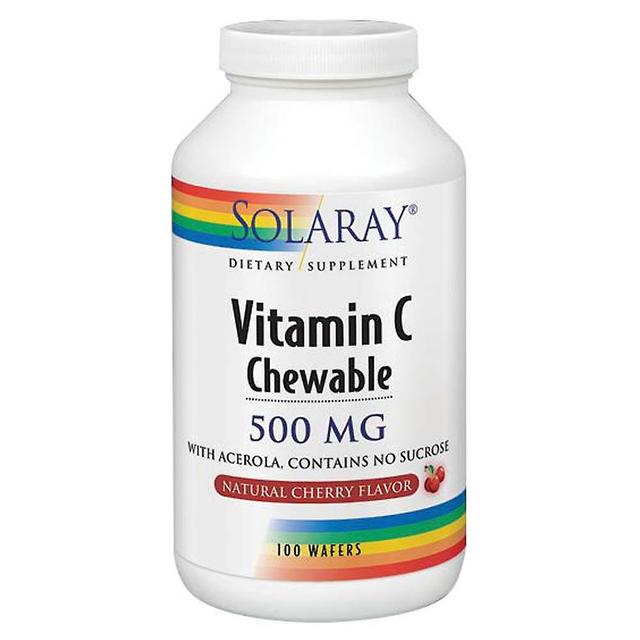 Solaray Vitamin C Chewable,500 mg,Cherry 100 Wafers (Pack of 4) on Productcaster.