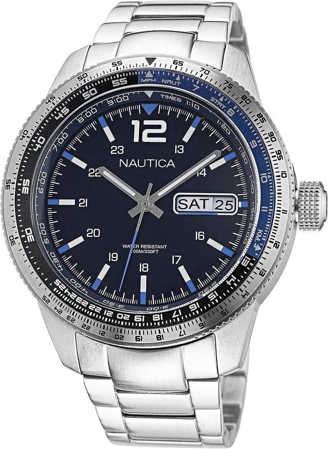 Nautica Men's Watch NAPP39F10 Silver and Blue on Productcaster.