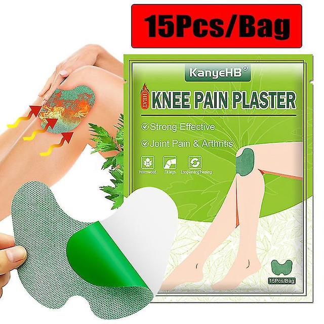 15pcs Knee Pain Medical Plaster Natural Wormwood Extract Joints Ache Stickers on Productcaster.