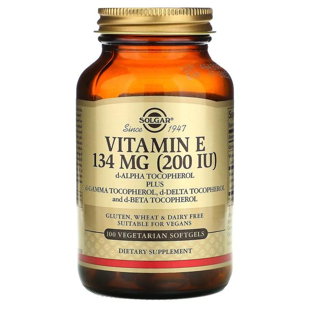 Solgar, Vitamina E, 134 mg (200 UI), 100 Cápsulas Gelatinosas Vegetarianas on Productcaster.