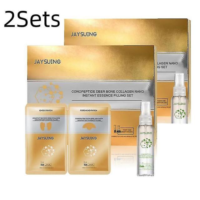 2sets Peptide Deer Bone Collagen Essence Kit Anti Aging Nano Instant Essence Filling Essence Set Moi on Productcaster.