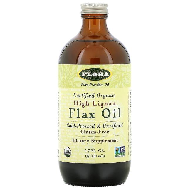 Flora, Certified Organic High Lignan Flax Oil, 17 fl oz (500 ml) on Productcaster.