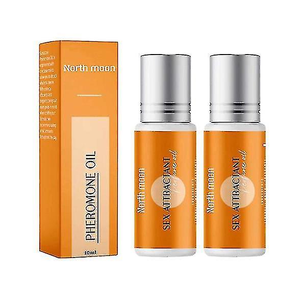 Natürliches Roll-on-Pheromon infundiertes ätherisches Öl Parfüm Köln, Unisex zieht Männer und Frauen an, lang anhaltendes Pheromon 2Pcs on Productcaster.