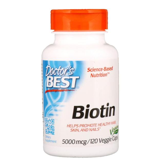 Doctor's Best, Biotin, 5.000 mcg, 120 vegetarische Kapseln on Productcaster.