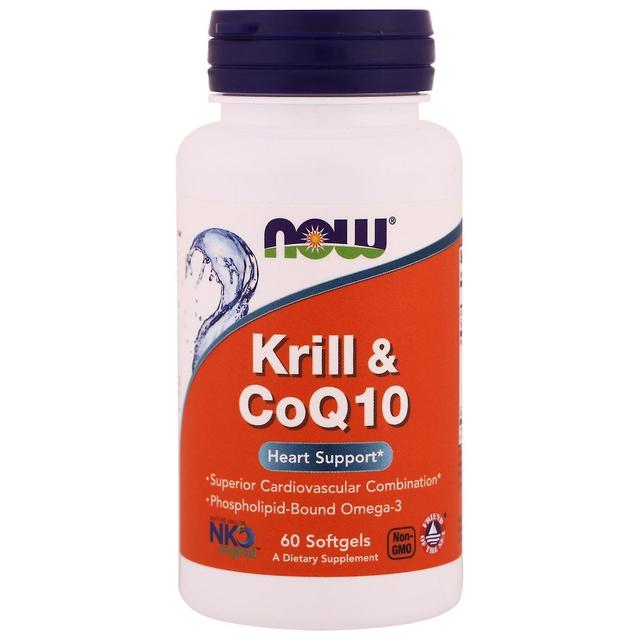 Now Foods, Krill &; CoQ10, 60 pehmeää geeliä on Productcaster.