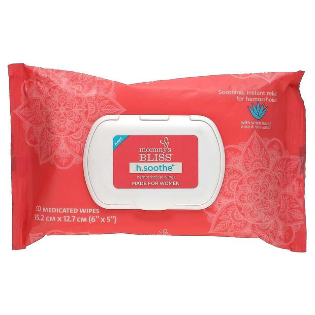 Mommy's Bliss, H.Soothe, Hemorrhoidal Wipes, For Women, 50 Medicated Wipes on Productcaster.