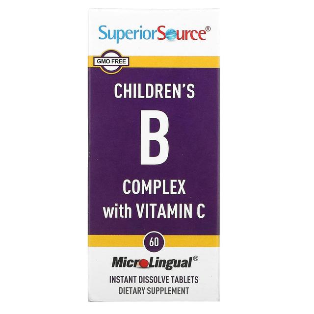 Superior Source, complesso B per bambini con vitamina C, 60 compresse di dissoluzione istantanea microlingue on Productcaster.