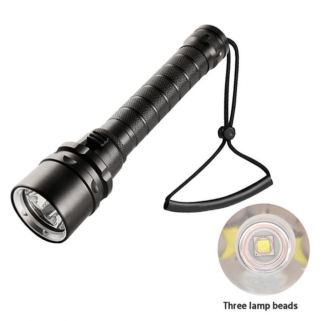 Amphibious Flashlight Bright Lightweight Flashlight Ipx8 Waterproof Flashlight Long 3 Lights on Productcaster.