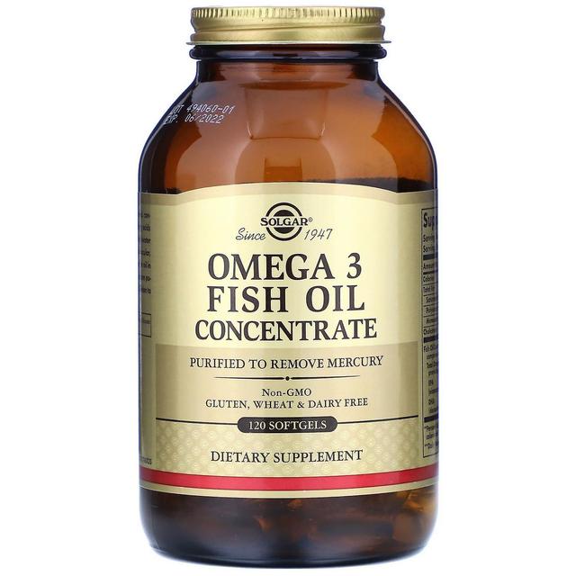 Solgar, Omega-3 Concentrado de Óleo de Peixe, 120 Cápsulas Gelatinosas on Productcaster.