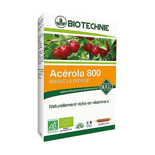 Biotechnie Organic Acerola 20 ampoules of 10ml on Productcaster.