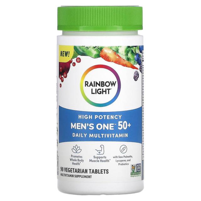 Rainbow Light, Men's One 50+ Daily Multivitamin, High Potency, 90 Vegetarian Tablets on Productcaster.