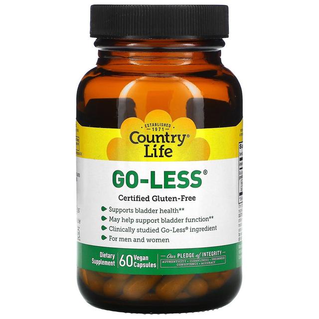 Country Life, Go Less, Supports Bladder Health, for Men & Women, 60 Vegan Capsules on Productcaster.