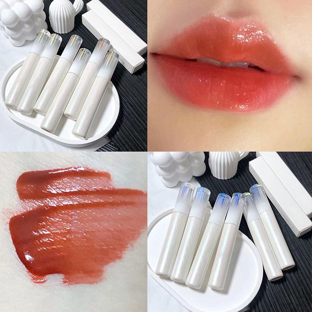 Water Light Film Lip Glaze With White Tube Waterproof Long Lasting Lip Stick For Travel Party Daily 01 on Productcaster.