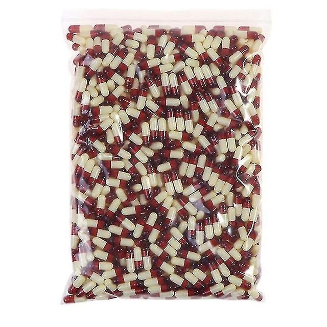 Slinx Hywell 1000pcs Standard Size 0# 1# Empty Capsules Gelatin Clear Capsules Hollow Hard Gelatin Transparent Seperated Joined Capsules Burgundy on Productcaster.