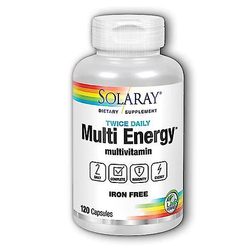 Solaray Twice Daily Multi Energy Iron-Free, 120 Caps (Pack of 4) on Productcaster.